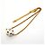 Collana Chanel Coco Mark Ball Bianco Multicolore D'oro - vista 3