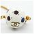Collana Chanel Coco Mark Ball Bianco Multicolore D'oro - vista 7