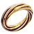 Anello Cartier Trinity in oro giallo bianco e rosa