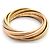 Anello Cartier Trinity in oro giallo bianco e rosa - vista 4