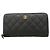 Portafoglio lungo Chanel nero in vitello martellato