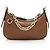 Mini borsa a tracolla in pelle con emblema GG in rilievo Gucci Marrone