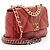 Gabrielle Borsa a tracolla Chanel 19 Medium Flap in pelle di agnello Rosso - vista 2
