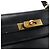 Borsa Hermès Kelly Nera in Pelle Nero - vista 5