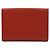 Tarjetero Hermès Rojo de Piel de Vitello Pony Roja
