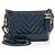Chanel Chevron Aged Calfskin Gabrielle Small Hobo Blu
