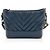 Chanel Chevron Aged Calfskin Gabrielle Small Hobo Blu - vista 3
