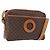 Céline CELINE Macadam Canvas Circle Shoulder Bag PVC Leather Brown Gold