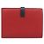 Céline CELINE Large Strap Wallet Bifold Wallet Leather Red Gold Tone - vista 3