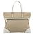 PRADA Tote Bag Canvas Beige Silver - vista 3