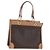 Céline CELINE Macadam Canvas Hand Bag PVC Leather Brown Gold