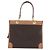 Céline CELINE Macadam Canvas Hand Bag PVC Leather Brown Gold - vista 3
