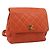 CHANEL Matelasse Backpack Caviar Skin Orange Gold CC