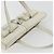 CHANEL Hand Bag Leather White Silver CC - view 6
