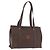 Céline CELINE Macadam Shoulder Bag PVC Leather Brown Gold Tone