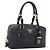 PRADA Hand Bag Leather Black Gold Tone