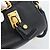 PRADA Hand Bag Leather Black Gold Tone - vista 16