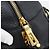 PRADA Hand Bag Leather Black Gold Tone - vista 17