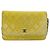 CHANEL Matelasse Chain Shoulder Bag Velor Yellow Silver CC - vista 2
