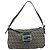 FENDI Zucchino Canvas Mamma Baguette Shoulder Bag Navy Silver - vista 2