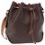 Céline CELINE Macadam Canvas Shoulder Bag PVC Leather Brown Gold