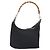 GUCCI Bamboo Hand Bag Nylon Black Silver