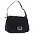 FENDI Mamma Baguette Shoulder Bag Cotton jersey Black Silver