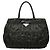 Borsa a raggruppo Prada con placca logo Triangle Nero