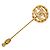 Spilla Chanel Coco Mark placcata oro con strass D'oro