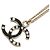 Collana con ciondolo a catena Chanel Coco Mark Nero D'oro