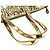 Borsa Louis Vuitton Monogram Miroir Bellevue GM D'oro - vista 10