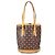 Bucket Borsa Secchiello Louis Vuitton Monogram Cherry PM Marrone Rosso Monogramma