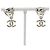 Orecchini a lobo Chanel CC in metallo con cristalli Argento