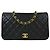 Chanel Vintage Full Flap Quilted Lambskin Small Nero