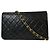 Chanel Vintage Full Flap Quilted Lambskin Small Nero - vista 2