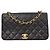 Chanel Vintage Full Flap Quilted Lambskin Small Nero