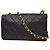 Chanel Vintage Full Flap Quilted Lambskin Small Nero - vista 2