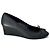 Décolleté con zeppa Gucci in pelle nera con fiocco Nero