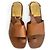 Sandro Sandali Bassi in Pelle Camel con Catena Dorata Cammello