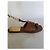 Sandro Sandali Bassi in Pelle Camel con Catena Dorata Cammello - vista 5