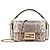 Fendi Baguette Tasche aus Pythonleder Braun Beige Grau