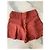 Sandro Pantaloncini in Viscosa Corallo Marrone Bordò - vista 4