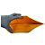 Prada Triangle Logo Plate Nylon Bi-fold Geldbörse Orange - Ansicht 8
