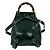 Bamboo Mini mochila GUCCI de piel charol verde con bambú - vista 3