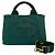 Tote Prada Canapa Triangle Logo Hardware Canvas Bag Green