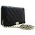 Chanel Boy Wallet on Chain quilted caviar Nero - vista 3