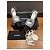 Chanel Décolleté Slingback Argento Glitter Punta Nera Nero Silver hardware - vista 2
