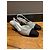 Chanel Décolleté Slingback Argento Glitter Punta Nera Nero Silver hardware - vista 5