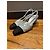 Chanel Décolleté Slingback Argento Glitter Punta Nera Nero Silver hardware - vista 9