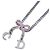 Collana a catena con pendente a nastro e strass Christian Dior Argento Rosa